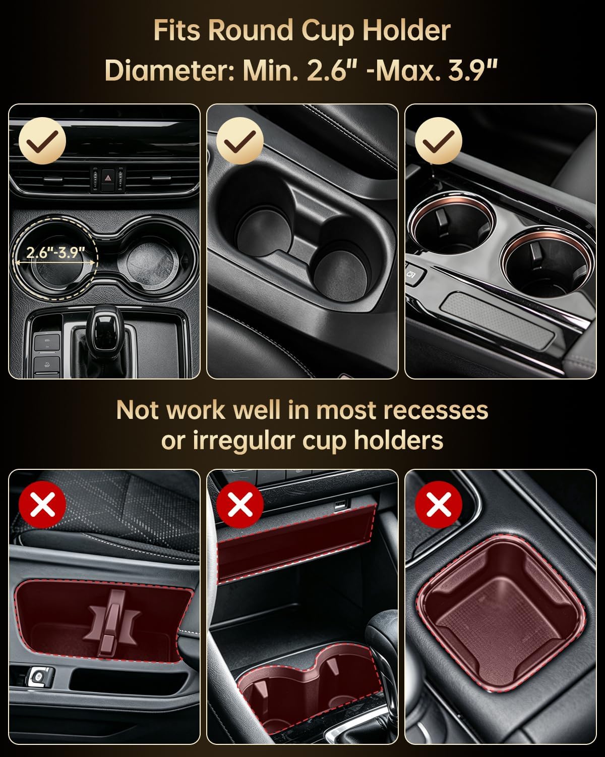 DYLEN Cup Holder Phone Holder for Car, 2 in 1 Cup Holder Phone Mount