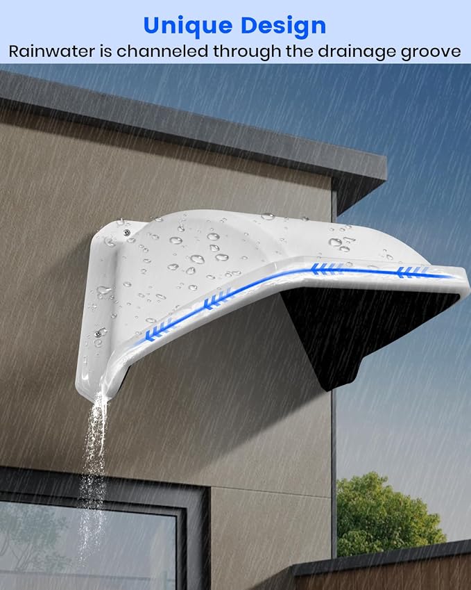 Universal Security Camera Sun Rain Cover Shield, ABS Plastic Protective Proof