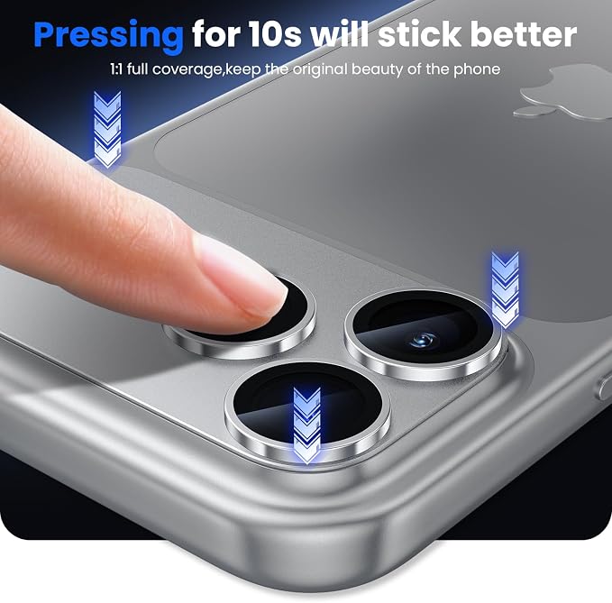 WSKEN for iPhone 17 Pro Camera Lens Protector, Metal Aluminum Alloy Tempered
