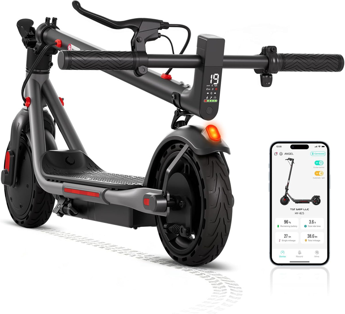 YHR Electric Scooter - Powerful 350W/500W Motor | 19 MPH, 20-Mile Range, 8.5"/10" Tires
