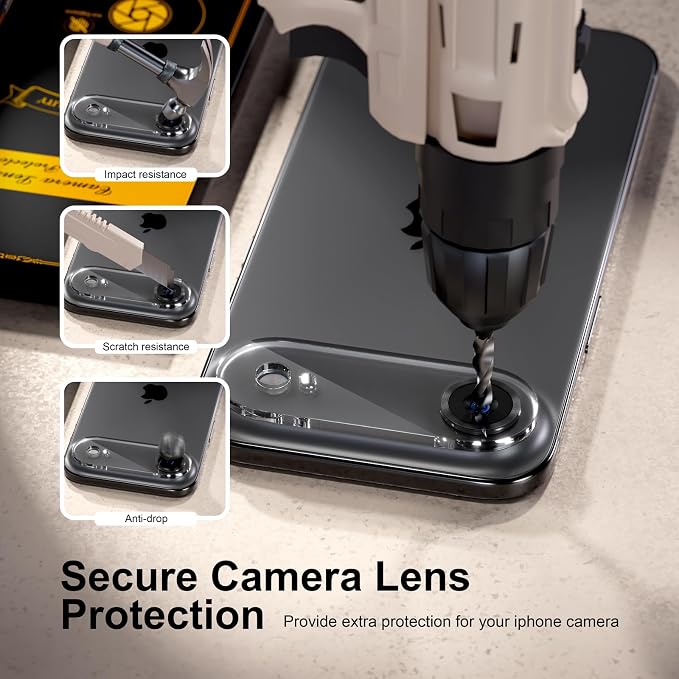 for 6 Pack iPhone Air Camera Lens Airtector 9H Tempered Glass Camera Screen