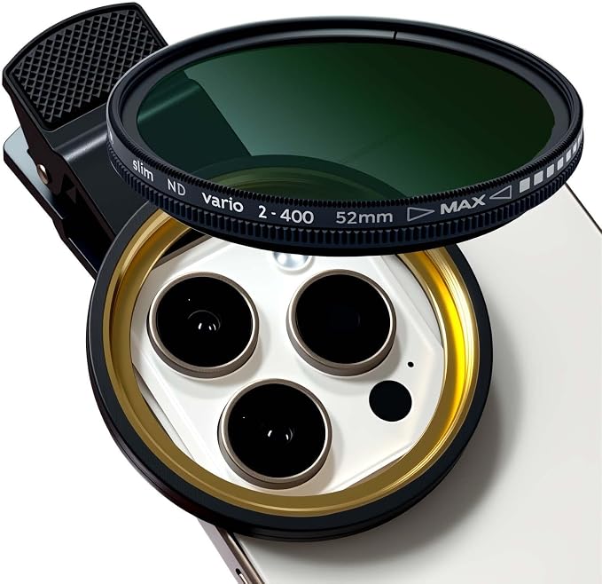 52mm Clip-on ND 2-400 Phone Lens Filter
