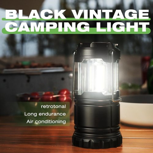 KPKJOO Collapsible Camping Lantern - Super Bright LED Light for Emergencies | Battery Operated, 4 COB