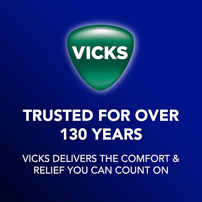 Vicks NaturalCare Cool Mist Ultrasonic Humidifier, Small Room Humidifier for Bedroom, Diffuser with Nighttime Light, Works with Vicks VapoPads, White