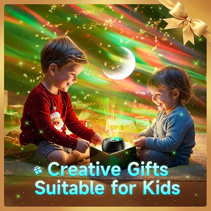 Northern Lights Projector Birthday Gifts for Him Galaxy Projector for Bedroom, 300+Colors Modes Aurora Light,15White Noise&Bluetooth Star Projector Galaxy Lights, Remote Ambient,Gifts for Boy
