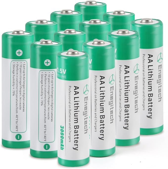 Enegitech AA Lithium Battery, Double A Lithium Battery 1.5V