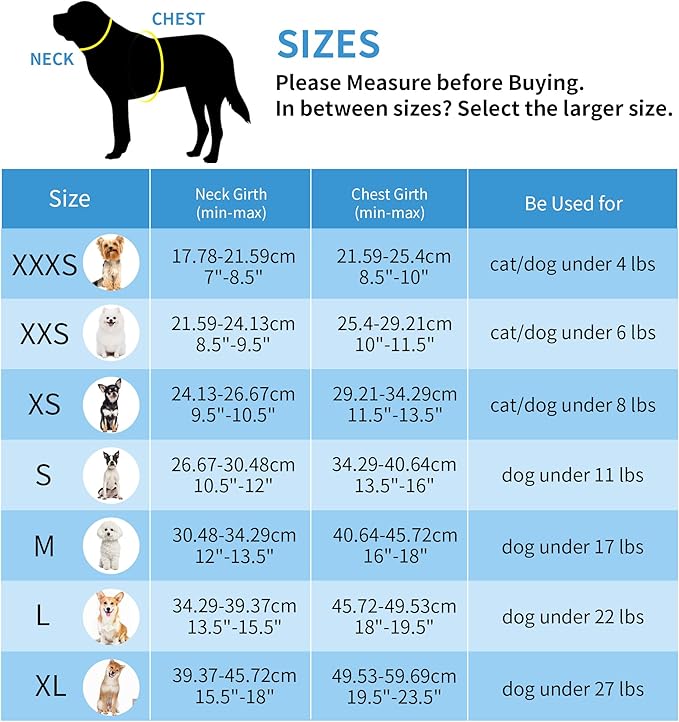 AIITLE Easy Walk Dog Harness and Leash Set - Pet Supply No Pull, Step in Adjustable Dog Harness with Padded Vest, Dog Harness No Choke Over, Easy to Put on Medium Dogs Blue L