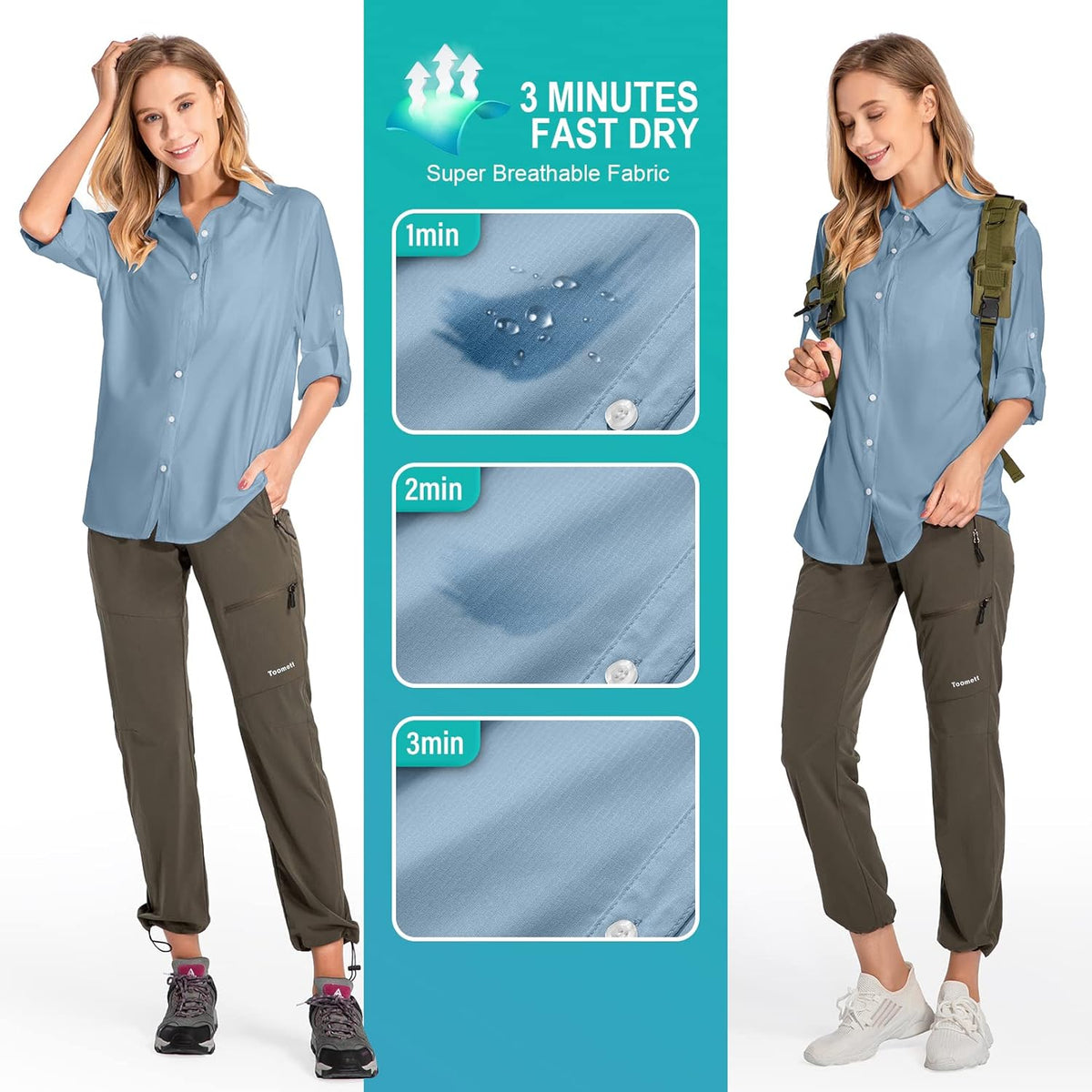 Skiennix Women's UPF 50 Long Sleeve Sun Protection Shirt - Quick Dry for Outdoor Activities