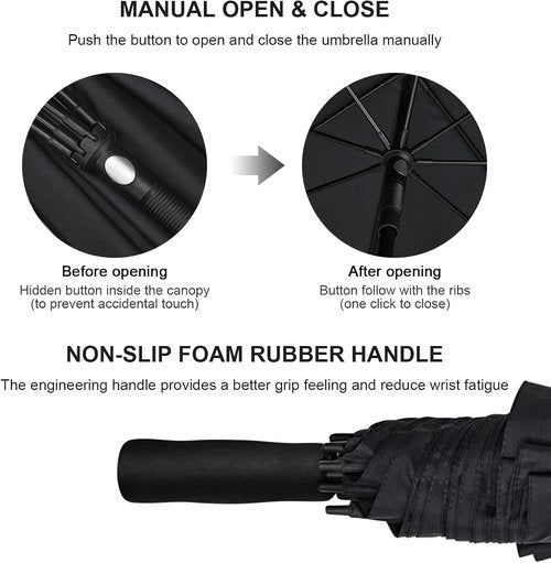 G4Free 80-Inch Oversized Golf Umbrella - Double Canopy, Windproof Design for Outdoor Use