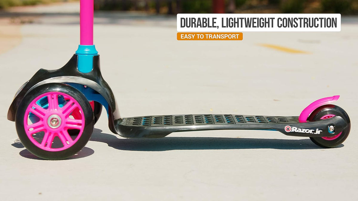 Razor Jr. T3 Kick Scooter for Kids 3+ | Lightweight Design with Advanced Tilt-to-Turn Technology, 48 lbs Max