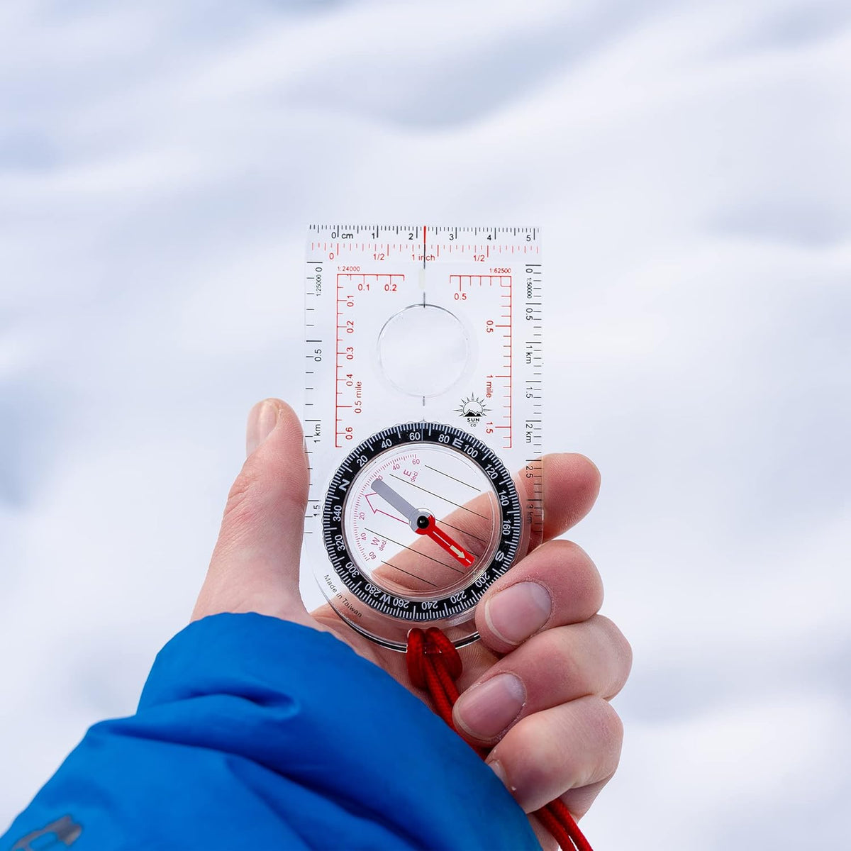 Sun Company ProMap - Ultra Lightweight Baseplate Compass with Declination Scale | Perfect for Hiking & Camping Navigation
