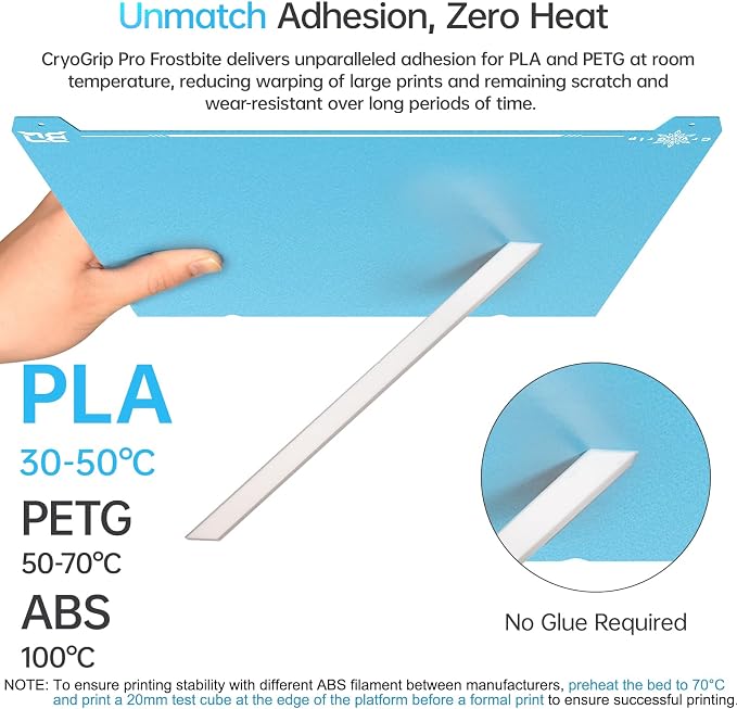 BIQU CryoGrip Pro Frostbite for K1 MAX 3D Printers 310x315mm Cold Build Plate