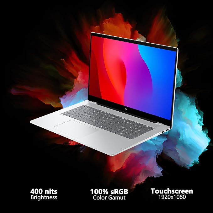 HP OmniBook X AI Laptop 17.3" FHD Touch Intel 8-core Ultra 7 256V 47 AI Tops 16GB RAM 1TB SSD GeForce RTX 4050 Thunderbolt Backlit Wi-Fi7 for Creator Designer Business Professional Win11Pro ICP Hub