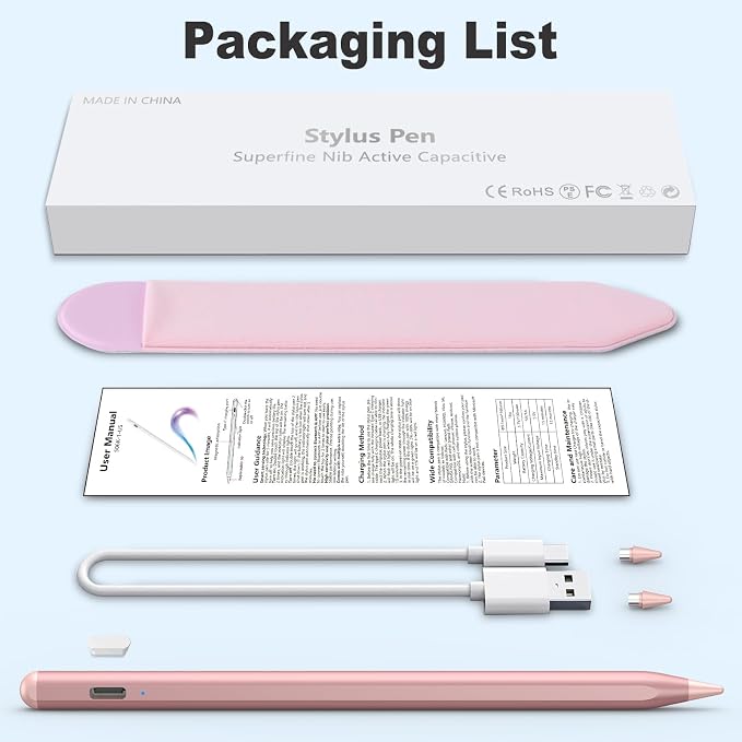 Stylus Pen for iOS&Android Touch Screens, Active Pencil for Samsung, Smart