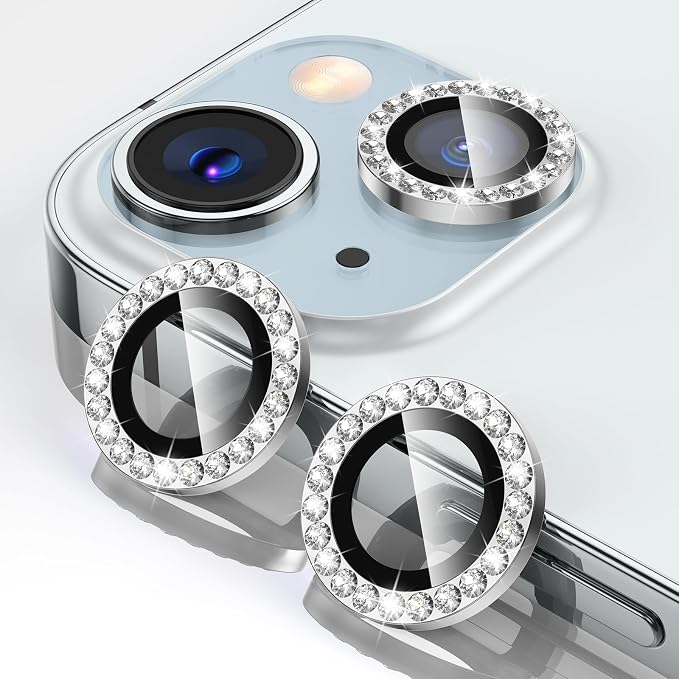 Tensea for iPhone 15 / iPhone 15 Plus Camera Lens Protector, 9H Tempered Glass