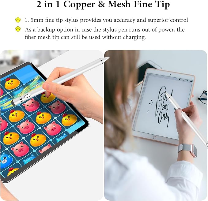 Kenkor Stylus Pen for Touchscreen, Rechargeable Digital Fine Point Active