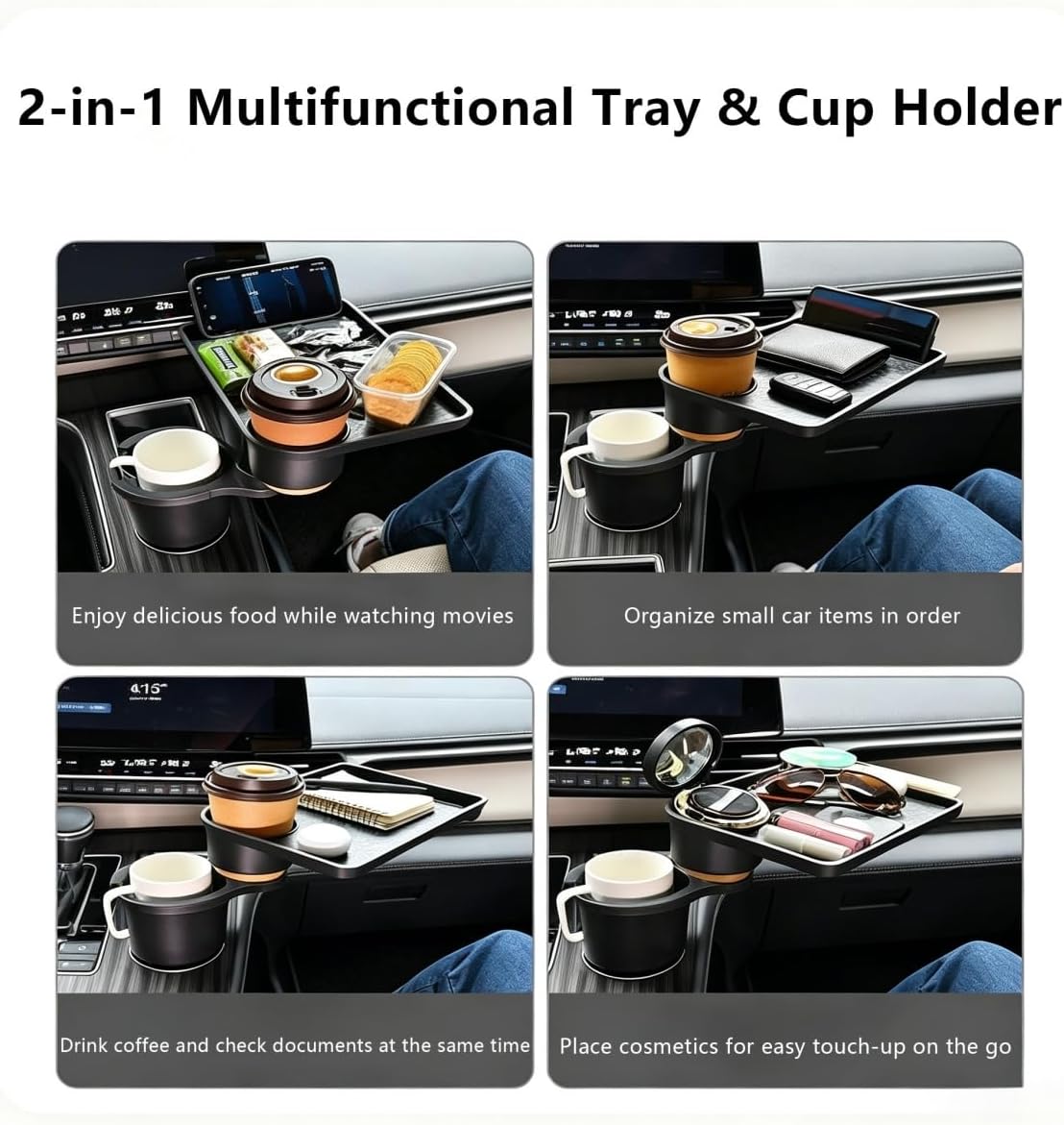 Car Cup Holder Expander Tray for Lexus RX 350 2010-2015