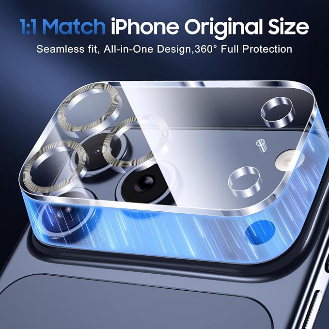 UniqueMe Compatible for 3 Pack iPhone 17 Pro Camera Lens Protector
