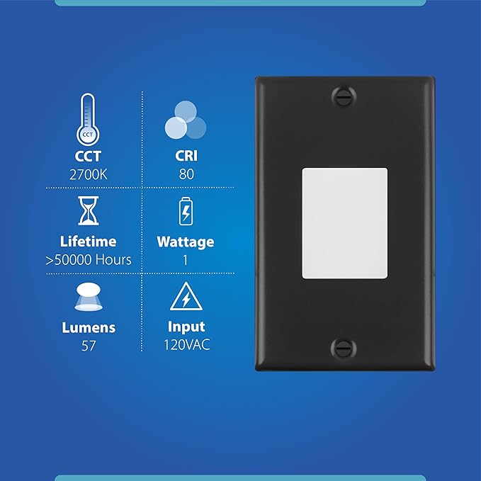 NICOR Lighting STP2 Frosted Black LED Step Light (STP2F120BK)