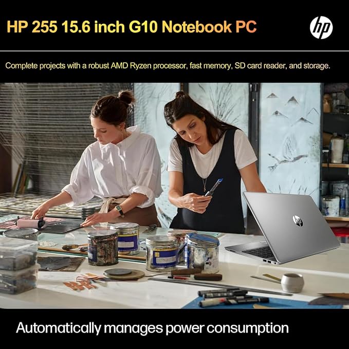 HP 255 G10 Laptop for Home or Work, 32GB RAM, 1TB SSD, 15.6" Full HD, Ryzen 3 7330U (Beat Intel i5-1135G7), HDMI, USB-C, Windows 11, Business and Fun Ready