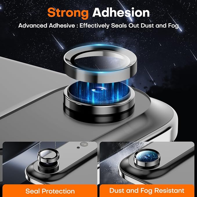 Camera Lens Protector for iPhone Air, Tempered Glass Metal Individual Camera