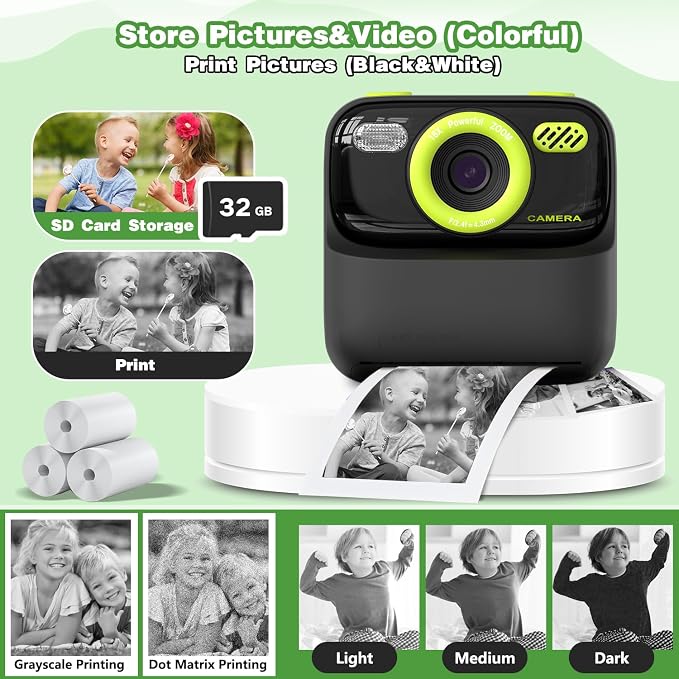masterbee Kids Instant Print Camera, Birthday Gifts