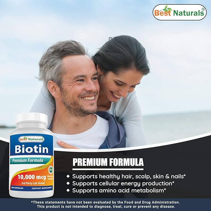 Best Naturals Biotin 10,000 Mcg & Vitamin K2 (MK7) with D3