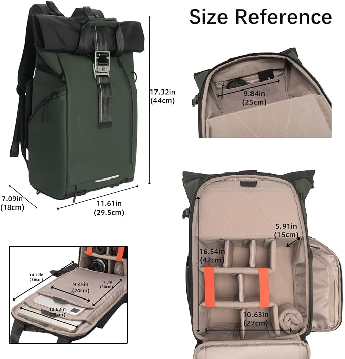 Besnfoto Camera Backpack, Waterproof Travel Camera Bag