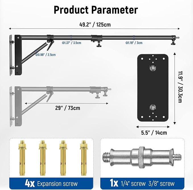 Neewer Wall Mounting Triangle Boom Arm