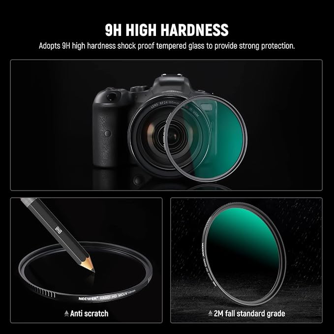 NEEWER 49mm UV Filter， Ultra Slim UV Protection 49mm Camera Lens Filter
