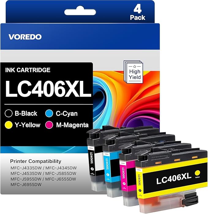 LC406XL for Brother LC406 Ink Cartridges | LC406 Ink Cartridges for Brother