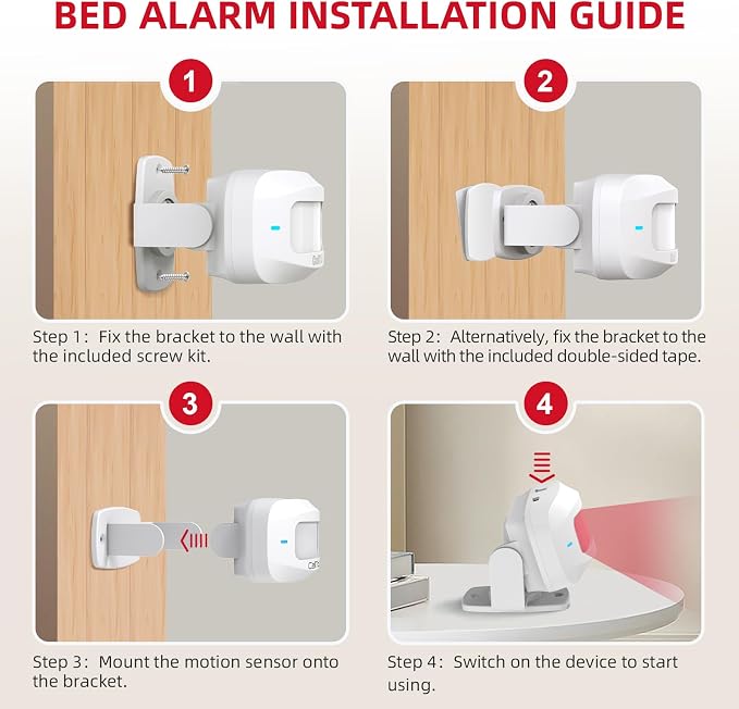 CallToU Bed Alarm for Elderly Adults Sensor Alarm and Fall Prevention for