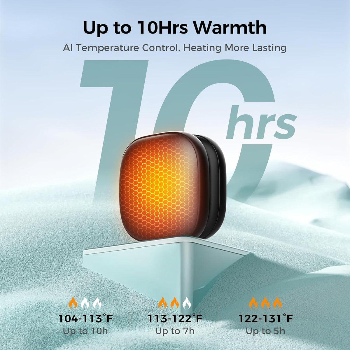 Okayice Magnetic Hand Warmers - Rechargeable 2-Pack | Ultra Slim Electric Design, 3 Heating Levels, Portable & Pocket-Sized Essentials for Camping & Golf
