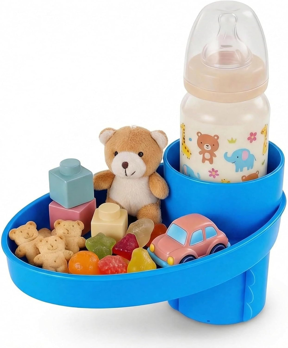 Car Seat Snack Tray Cup Holder 2.5-2.8in Travel Table Road Trip