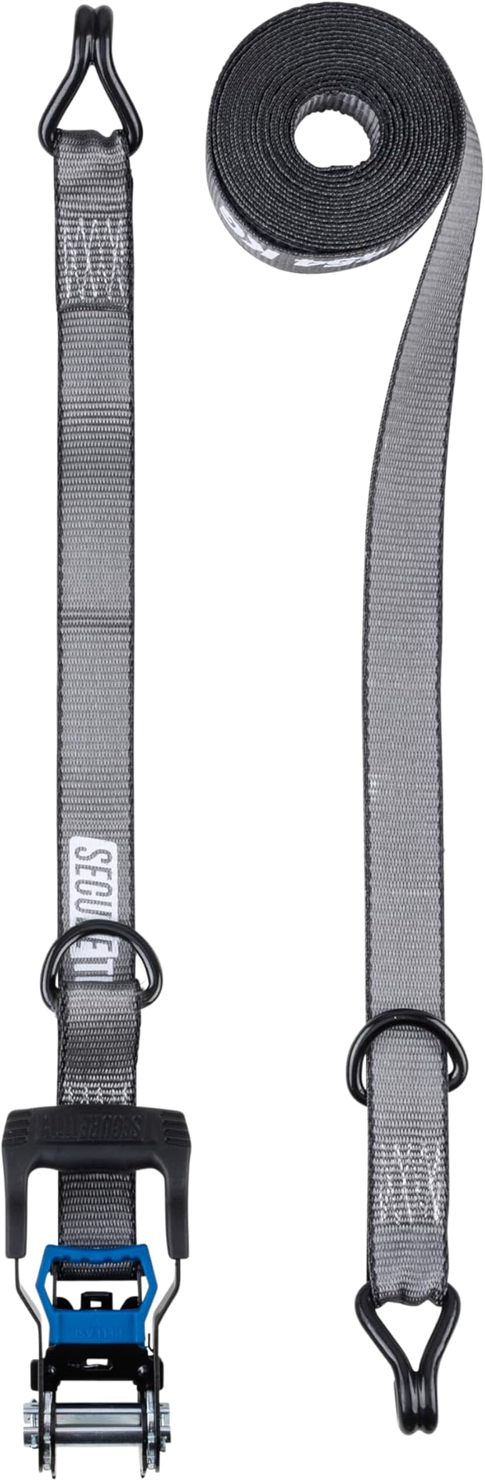 Secure Tite Ratchet Straps – 2-Pack 1-1/4” x 16’ Tie Down Straps with Vinyl Coated Double J-Hooks – Cargo Tie Down Straps, 1000 lbs. Working Load Limit and 3000 lbs. Break Strength