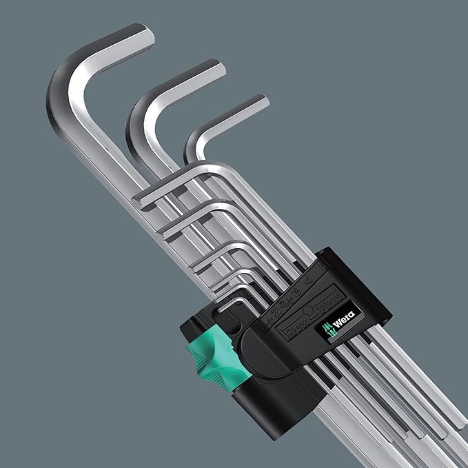 WERA 05021909001 950/9 Hex-Plus 2 L-Key Set, Metric, Chrome-Plated, 9 Pieces