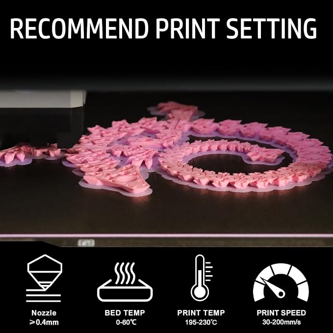 LOVOON Matte Tricolors PLA 3D Printer Filament Multi-Color Changing by Angle