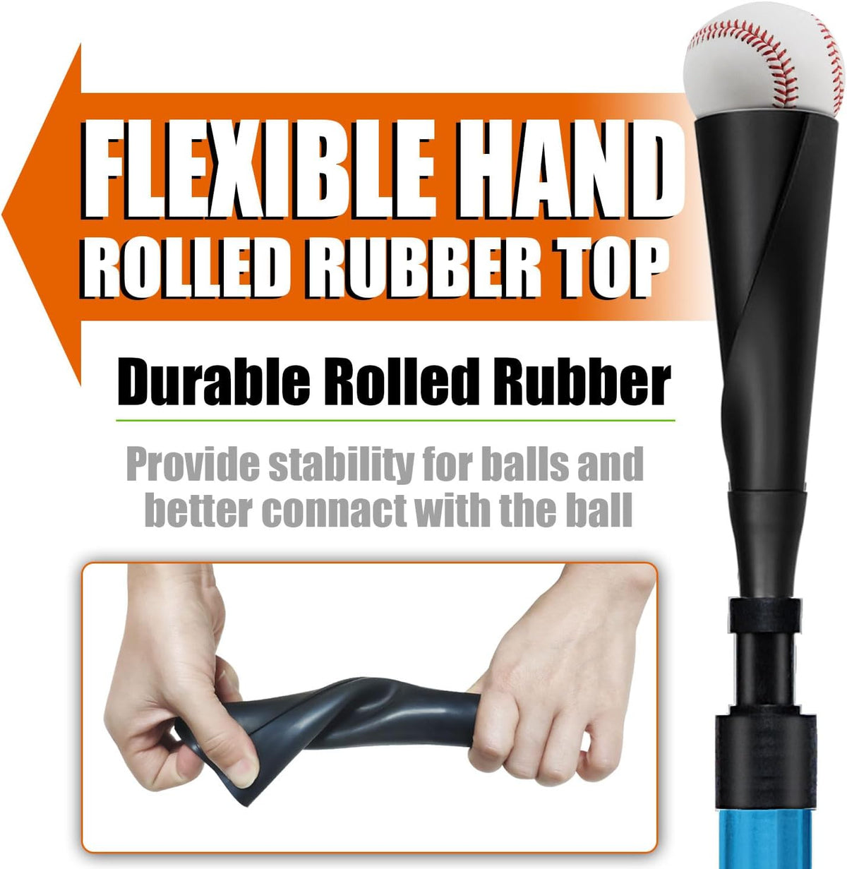 TARUMG Portable Baseball Batting Tee - Adjustable Height 25-47 Inches | Heavy-Duty Design for All Ages