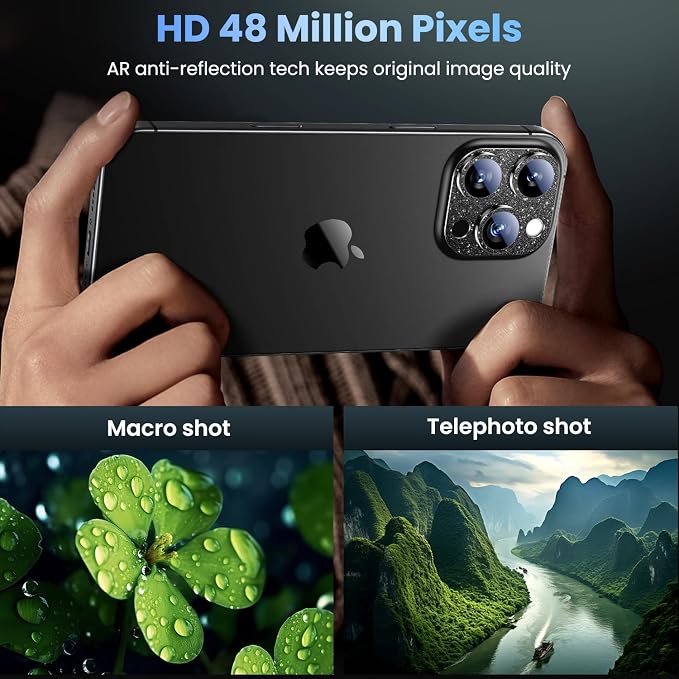 Uyiton Compatible with iPhone 16 Pro/iPhone 16 Pro Max Camera Lens Protector