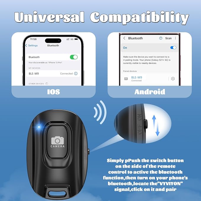 MAIRAN Rechargeable Wireless Camera Remote Shutter