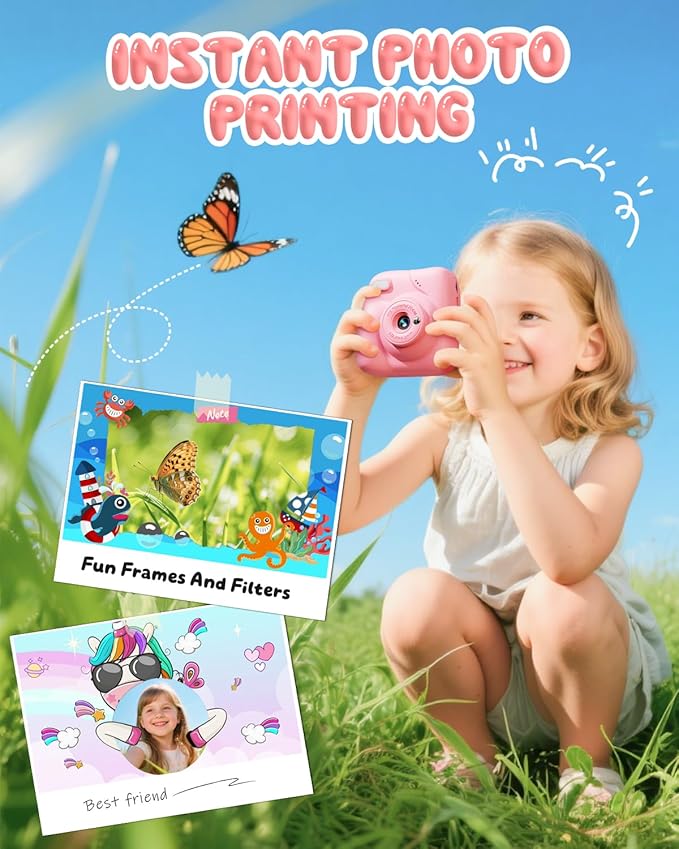 Kids Camera Instant Print, 1080P HD Kids Instant Camera