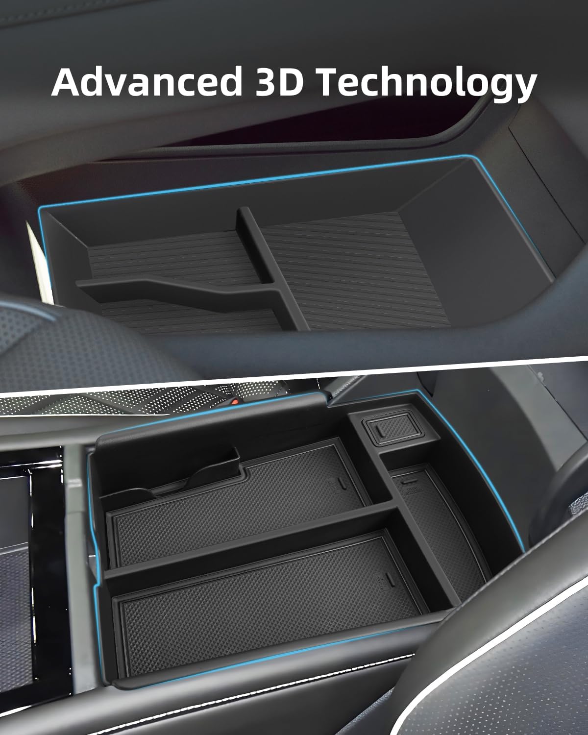 2PCS Center Console Organizer for 2024-2026 VW Atlas