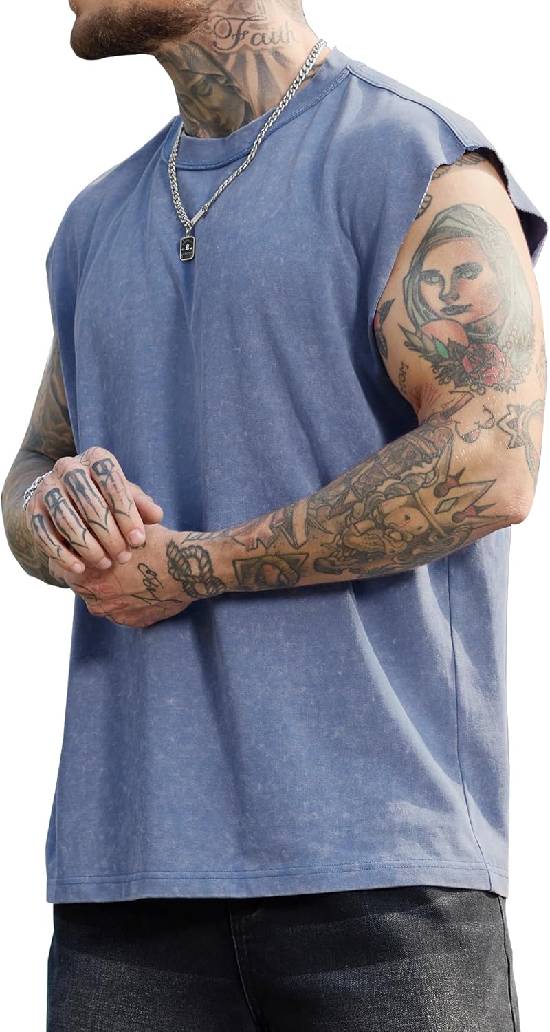 PLEPAN Men's Muscle Tank Tops - Sleeveless Workout Tee for Gym | Stylish & Comfortable Fit