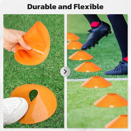 GHB Agility Hurdles 8" Speed Agility Training Hurdles, Detachable Sturdy Hurdles Training Equipment Set with Carry Bag for Kids,Athletes,Soccer,Basketball (17 Pack)