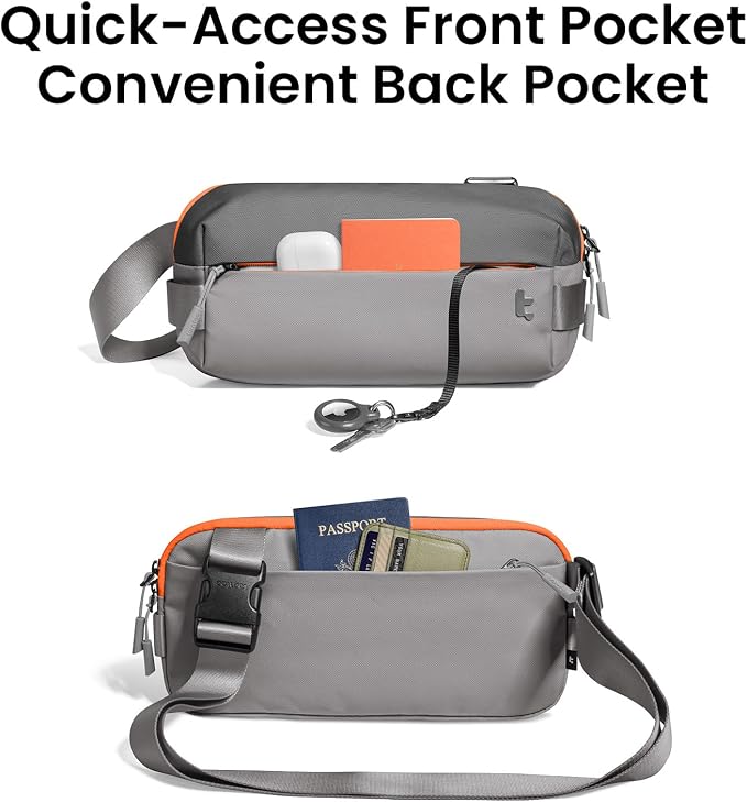 tomtoc Compact EDC Sling Bag 3L-10L, Minimalist Crossbody Bag Chest Shoulder