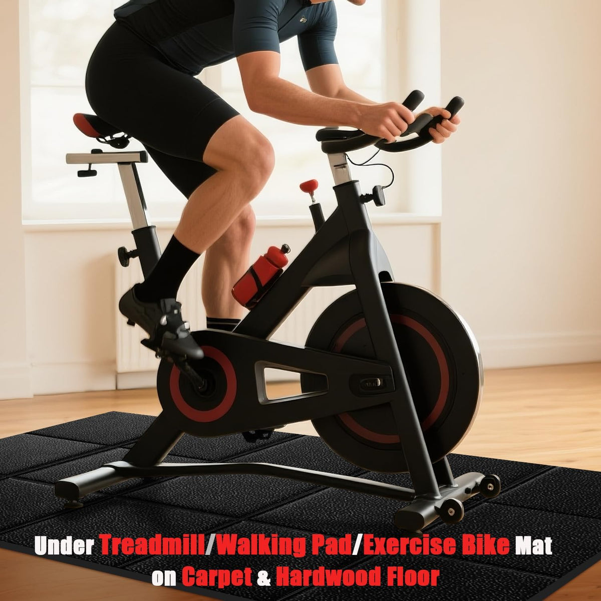 Treadmill Mat by [Brand Name] - Non-Slip Waterproof Protection for Carpet & Hardwood Floors | 79x39 Inches