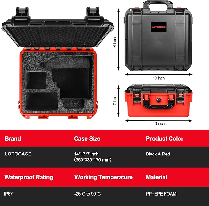 Case Storage for Milwaukee M18 Impact and Torque Wrench - Waterproof Hard Tool Bo, Power Tool Combo Kit Bag for Milwaukee 2/1 3/4 3/8 Cordless Torque Wrenches/Battery/Charger