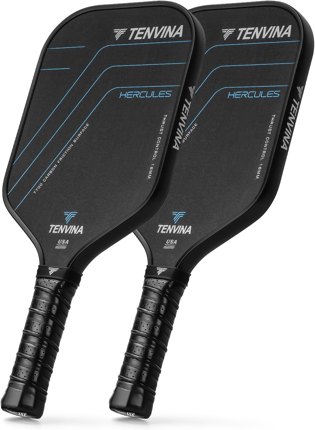 TENVINA Pickleball Paddle - Multi-Layer T700SC Carbon Fiber | USAPA Approved, Strong Spin & Power