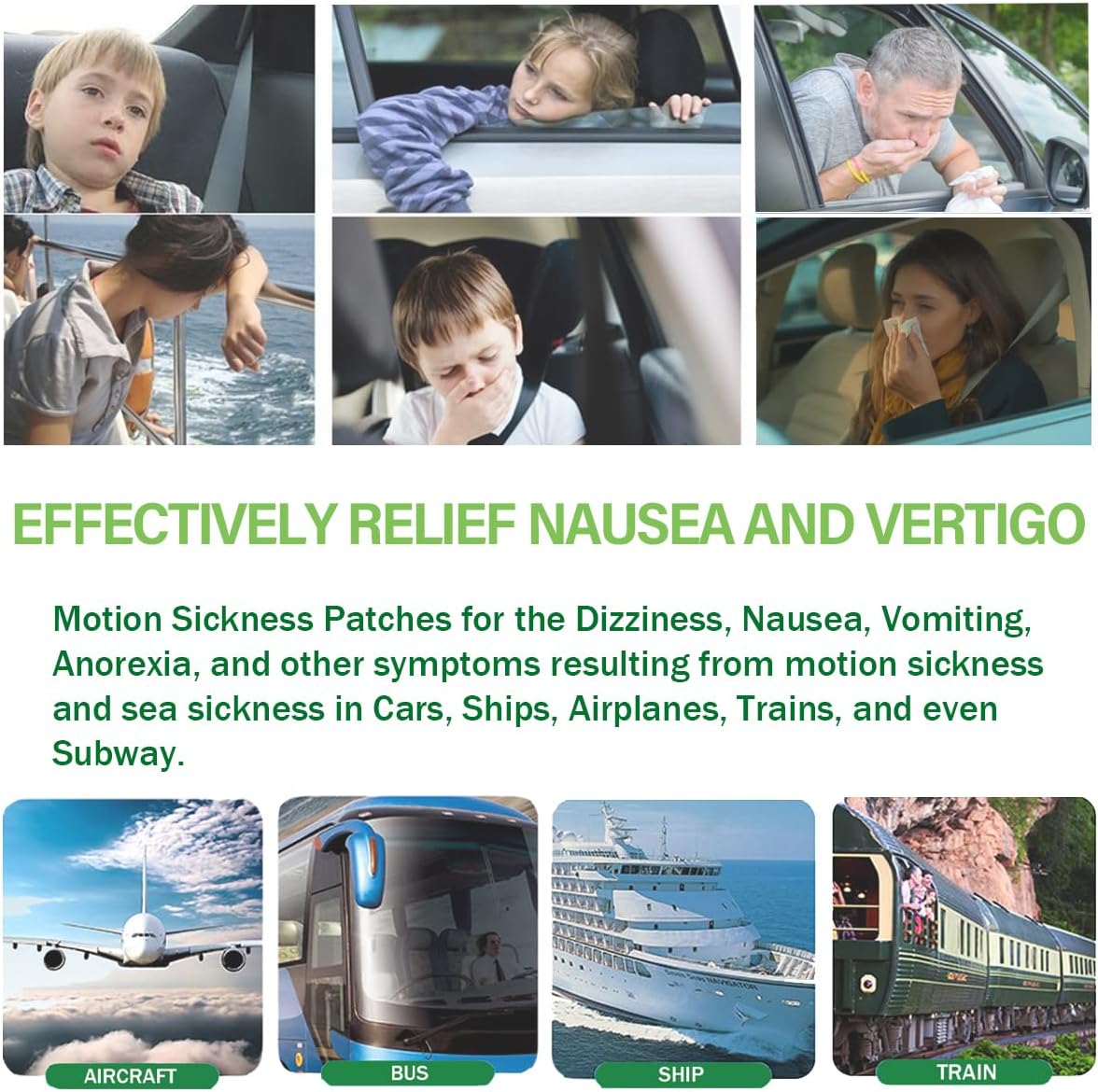 2026 New Motion Sickness Patches Non-Drowsy,100% Natural Herbal,Waterproof