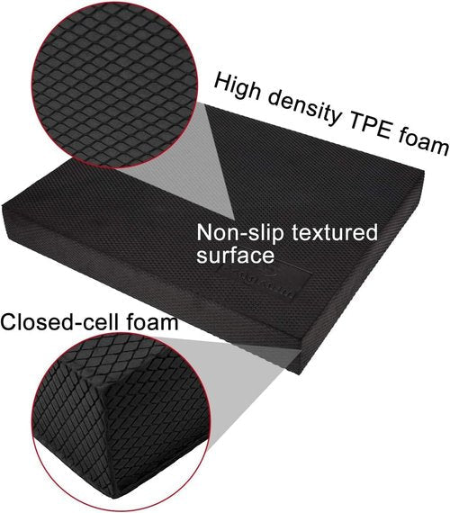 Balance Pad - Non-Slip Foam Mat for Core Stability & Rehabilitation | 15.7 x 13 x 2 Inch